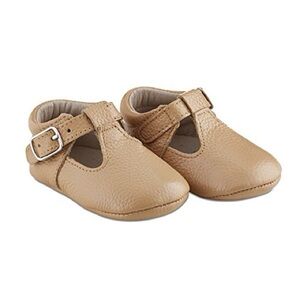 Babe Basics Tan Leather Baby Crib Shoes